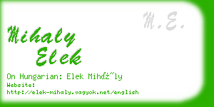 mihaly elek business card